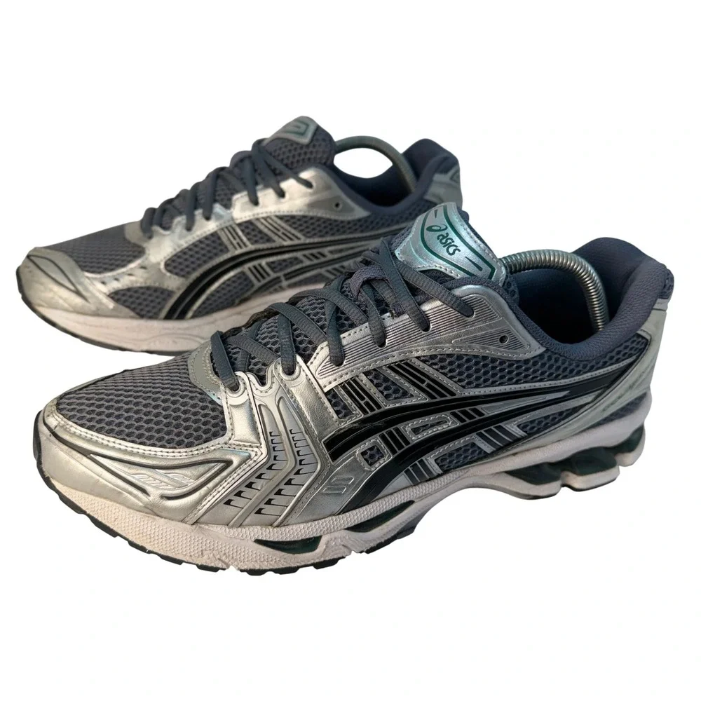 ASICS Gel-Kayano 14 Running Shoes Mens Size 11 Metallic Silver Grey 1203A537